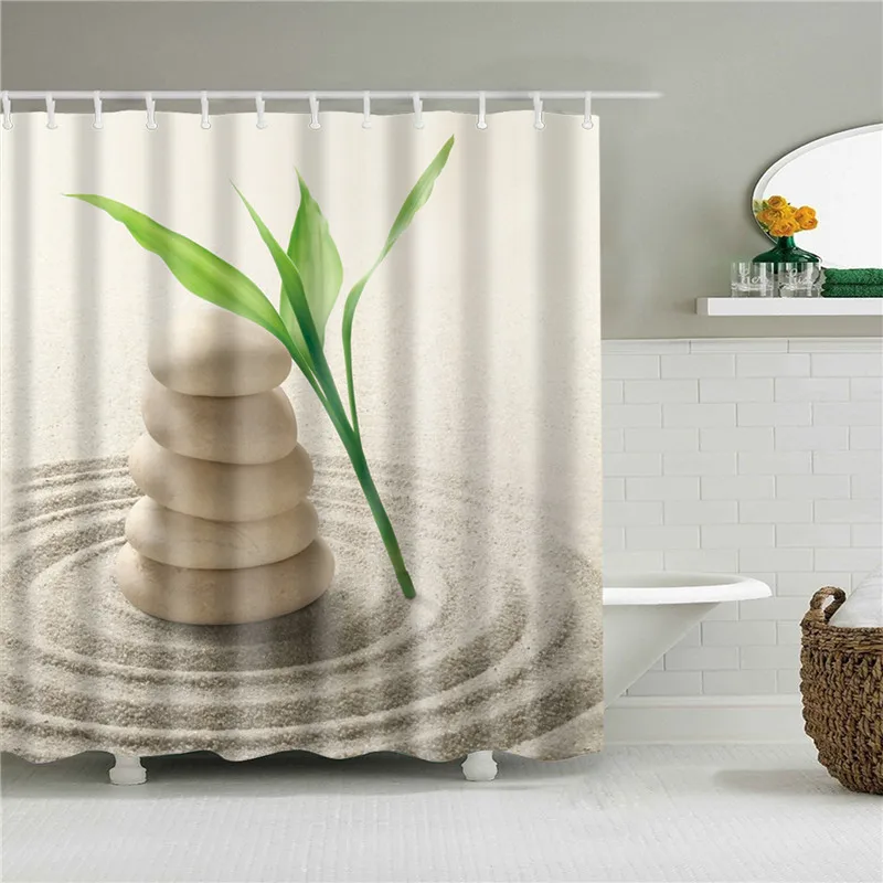 Waterproof Shower Curtain Mildew Proof Desert Stone Creative Shower