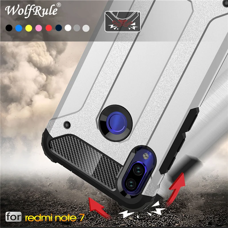 Phone Case Xiaomi Redmi Note 7 Case On Redmi Note 7 Full Wrapped Heavy Hybrid PC+TPU Cover For Xiaomi Redmi Note 7 Case 6.3 inch