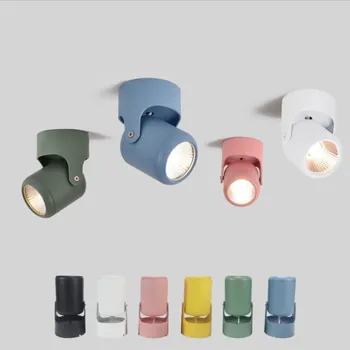 

LED Spotlight Surface Mounted 7W Dimmable COB Colorfull LED Lamp Ceiling Down light Aluminum For Indoor Home Beside Store Lamp