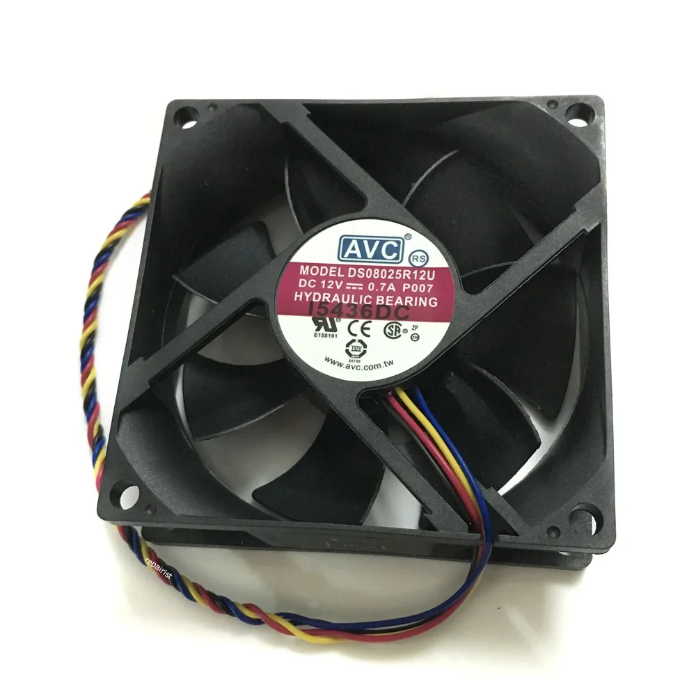 Чехол кулер для процессора компьютера DS080125R12U 12 В 0 7a 80 мм * 25 тихий вентилятор