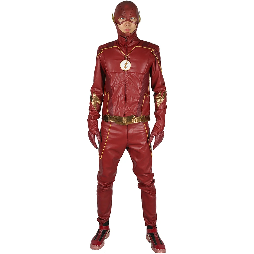 XCOSER распродажа новый обновленный костюм для косплея Flash 4 супергероя Вселенной