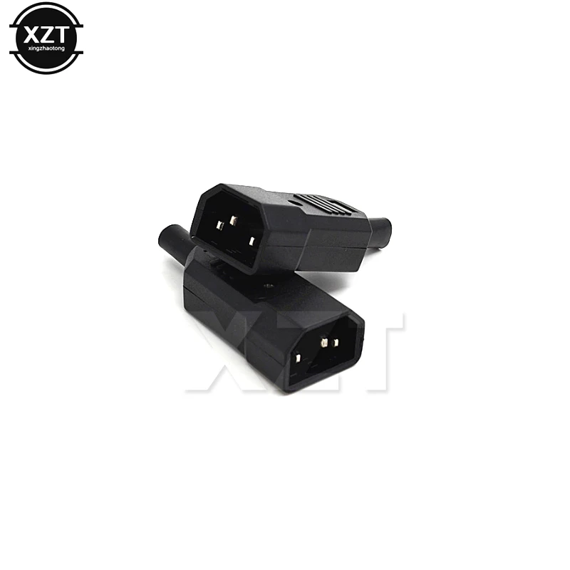 

High Quality Black 3 Pin IEC 320 C C14 Male Plug Rewirable Power Connector Socket AC 250V/10A Panel Mounting Power Inlet Socket