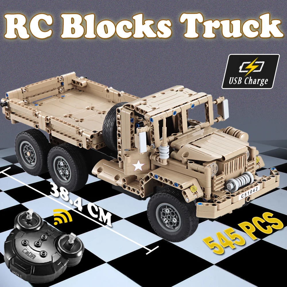 

Building Blocks RC Car 4wd 4x4 Military Truck Model diy kit Army Remote Control cars Legoing Compatible Toys for children boys