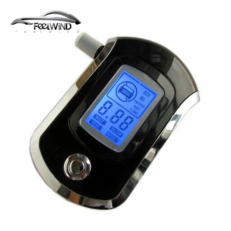 

Alcohol tester breathalyzer digital breath blow analyzer professional AT6000 portable alcohol testing BAC content