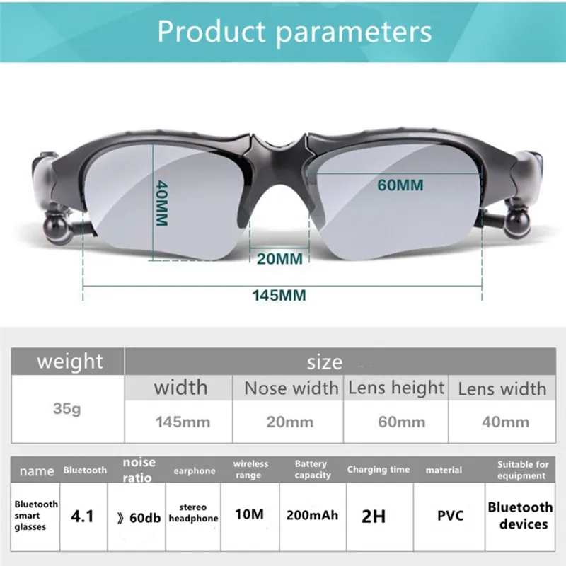 Солнцезащитные очки Bluetooth гарнитура наружные очки наушники музыка с mi c стерео беспроводные наушники для iPhone samsung xiaomi mi 4 5