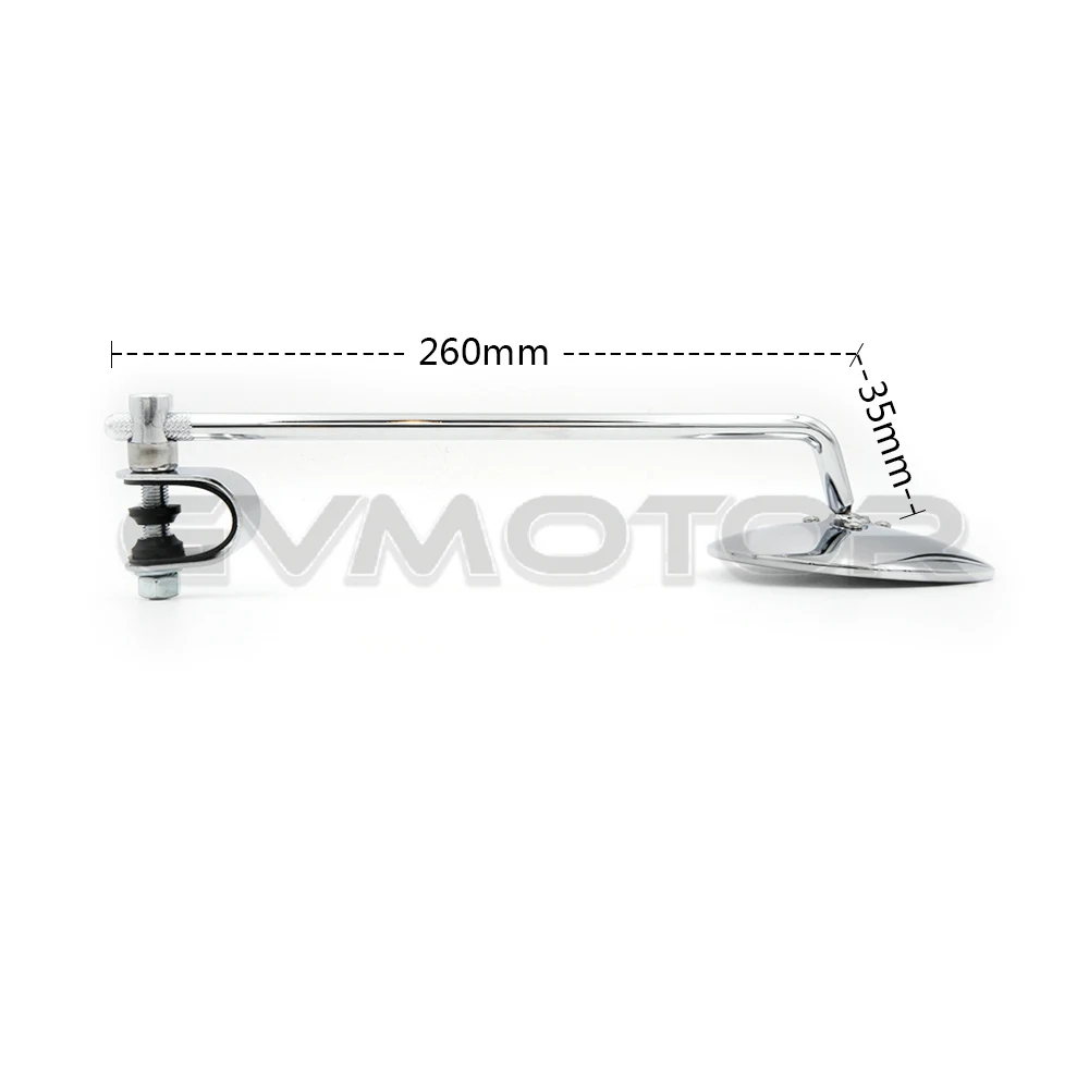 1* специальный супер длинный 10,5 см мотоциклетные зеркала зажим-на зеркало заднего вида для Honda CB400 CG125 Ducati Scrambler