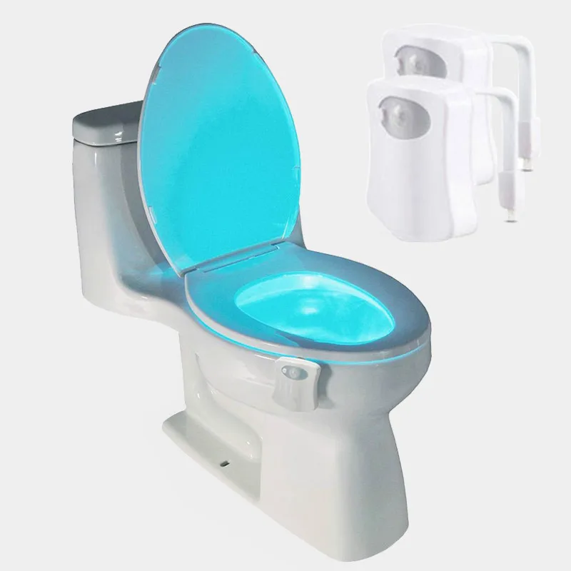 

1PC Toilet Seat LED Light Human Motion Sensor Automatic LED Lamp Sensitive Motion Activated Bowl Light Bathroom Accessory