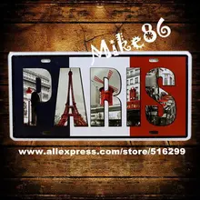 [Mike86] Париж лицензии Таблички Винтаж Книги по искусству доска стены декор Дом Металл паб Cafe d-133 смешанный заказ 30*15 см