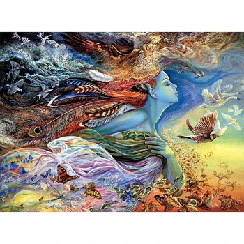 

Diamond embroidery abstract needlework cross stitch set square resin diamond painting art wall Abstract fairy picture HL803