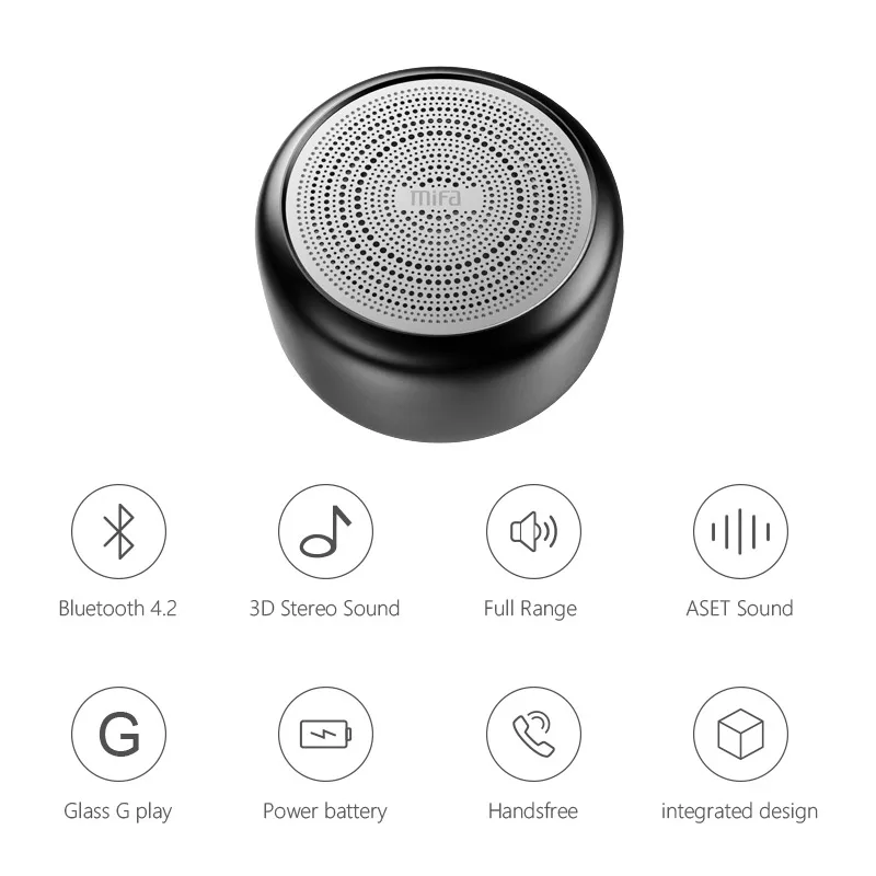 Online Mifa i8 altavoz portátil TWS Bluetooth llamada manos libres aleación de aluminio Multicolor cuerpo Mini micrófono inalámbrico Bluetooth 4,2 altavoces