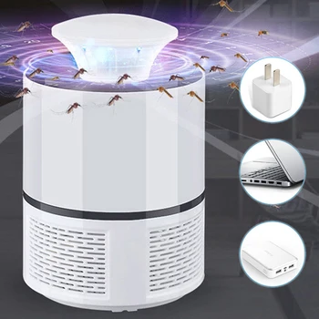 

Electric Mosquito Killer Lamp Home LED Bug Zapper Insect Trap Anti With Adapter Black White Home Supply Accessory