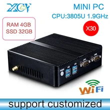 3805U DDR3 4G RAM 32G SSD Mini Computador Tablet PC Caso Motherboard Mini Computador Desktop PC Jogo PC Software Livre de Downloads