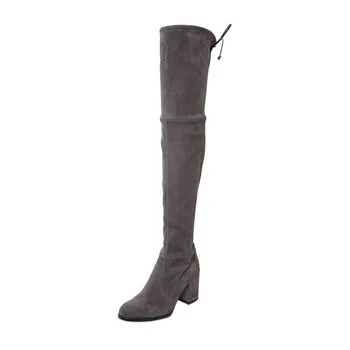 THEMOST New Women Suede Sexy Fashion Over the Knee Boots Big size 33-45 Fashion With Warm Plush Handmade High Quality Boots