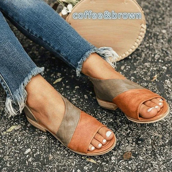 

WENYUJH 2019 New Women Sandals For Summer Causal Shoes Woman Peep Toe Low Heels Sandalias Mujer Plus Size 35-43 Summer Shoes
