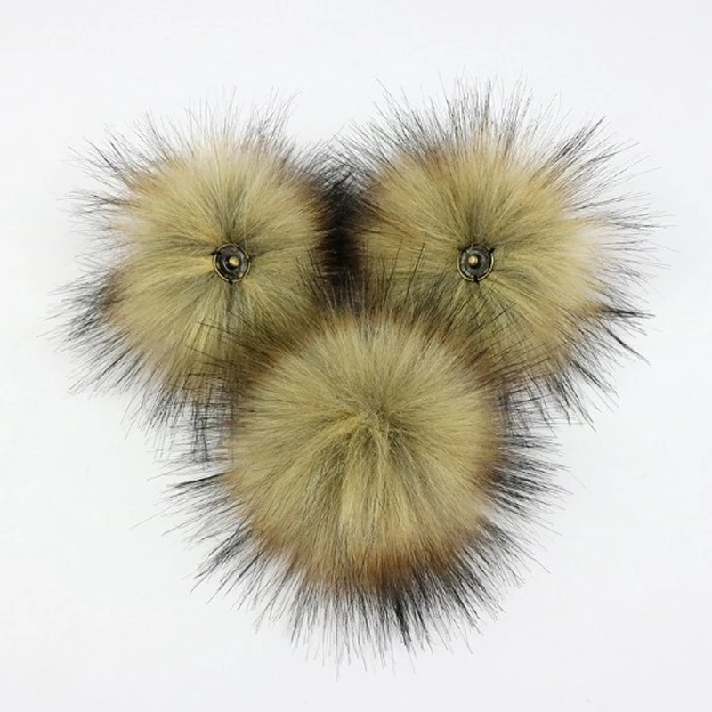

3PC New Hot Unisex Women Men Faux Fox Fake Fur Hair Ball Fluffy Pompom Hat Clothing Bag Shoes Cap Accessories Decoration