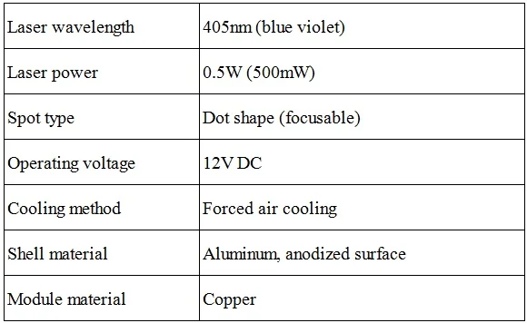 500 МВт лазерный модуль 12 В постоянного тока DIY CNC лазерный гравировальный станок аксессуары 0,5 Вт 405нм синий свет лазерная режущая головка с