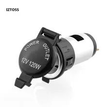 IZTOSS Car Accessories Useful Car Cigarette Lighter Socket Power Plug Outlet Parts 12V 120W Motorcycle Cigarette Lighter Socket
