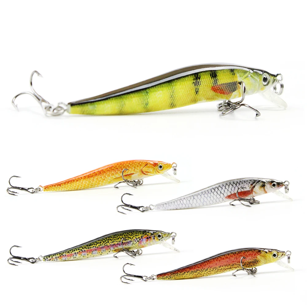 

5pcs/set 6.5cm/2.4g Mini Minnow Fishing Lure Realistic Fishing Bait Unique Texture Crankbait Fish Tackle Pesca Wobbler HML09A