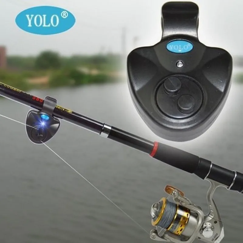 Hot Sale Fishing Alarm Electronic Fish Bite Finder Sound Alert Running LED Clip On Rod Line Tackle Boxes | Спорт и развлечения