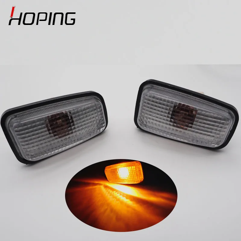 

Hoping Auto Car fender turn signal light side fender marker lamp with bulb For For Peugeot 406