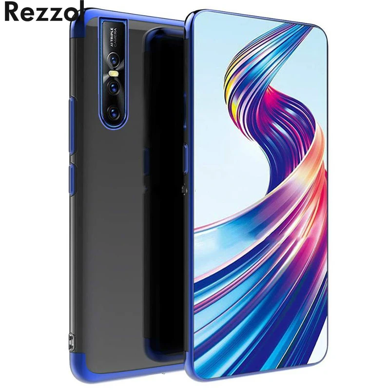 

Rezzol For VIVO V15 pro Case Luxury Plating Transparent Soft Clear Back Cover For VIVO V15 Phone Case silm Silicone Fundas