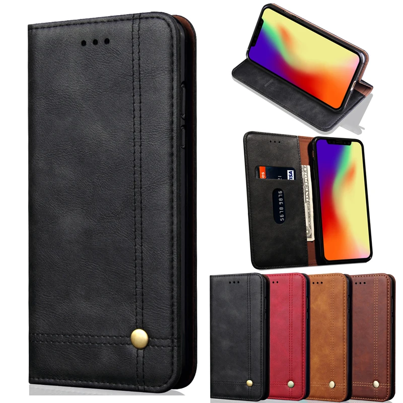 

New Design Flip Leather Phone Case Cover For iphone XR Case iphoneXS Max Card Holder For iphone XS Max X Case Ultra Slim Men