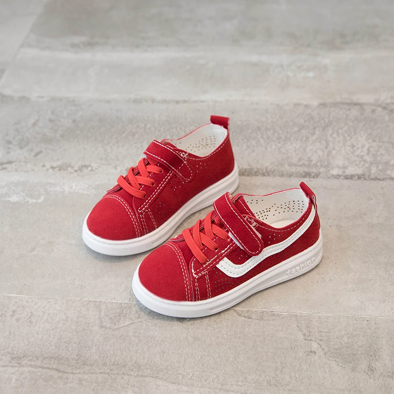 

Hot SALE Children shoes 2018 spring summer new fashion boys outdoor sport running shoes girls hollow breathable flat shoes