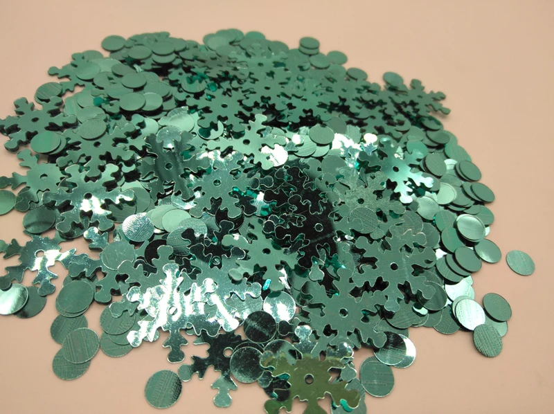 Snowflake dot mixed Aqua (1)