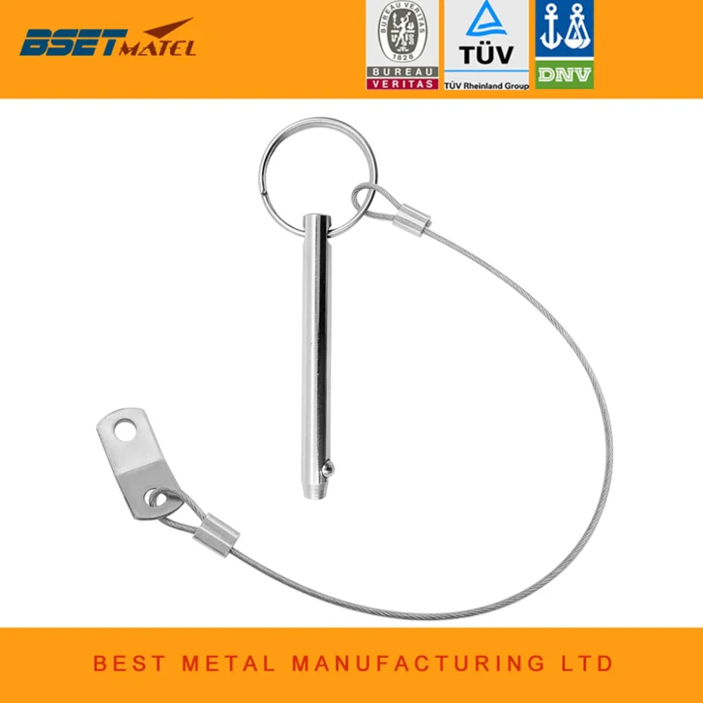 

8*76mm SS316 Boat Top Bimini Top Quick Release Ball Pin with Lanyard Marine Hardware Deck Hinge Replacement Accessories