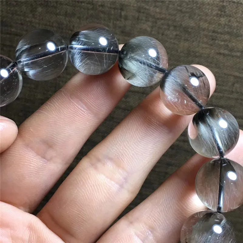 Natural Silver Rutilated Quartz Crystal Bracelet (2)