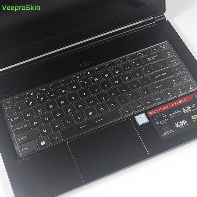 Ультратонкий чехол из ТПУ с клавиатурой для игрового ноутбука MSI GS65 P65 WS65 PS42 PS63