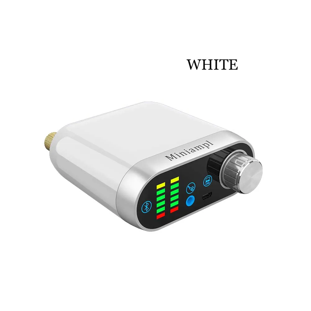 HiFi мини Bluetooth 5,0 MP3 плеер беспроводной аудио приемник Класс D Цифровой усилитель USB звуковая карта 50 Вт* 2 домашняя аудио поддержка AUX/USB - Цвет: white-without power