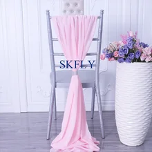 SH004L хороший элегантный много цветов Розовый Вечерние Свадебные украшения мягкий шифон стул створки
