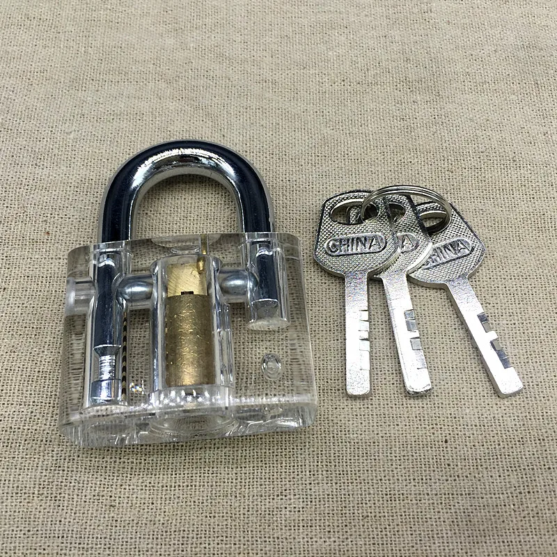 2016 Newest Cutaway Inside View Difficult Practice Transparent Padlock