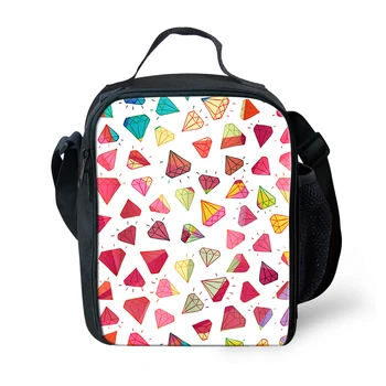 

Rainbow Dinamond Thermal Lunch Bags for Kids Primary Students Lunchbox Insulated Foodbags Children Lancheira Escolar Infantil