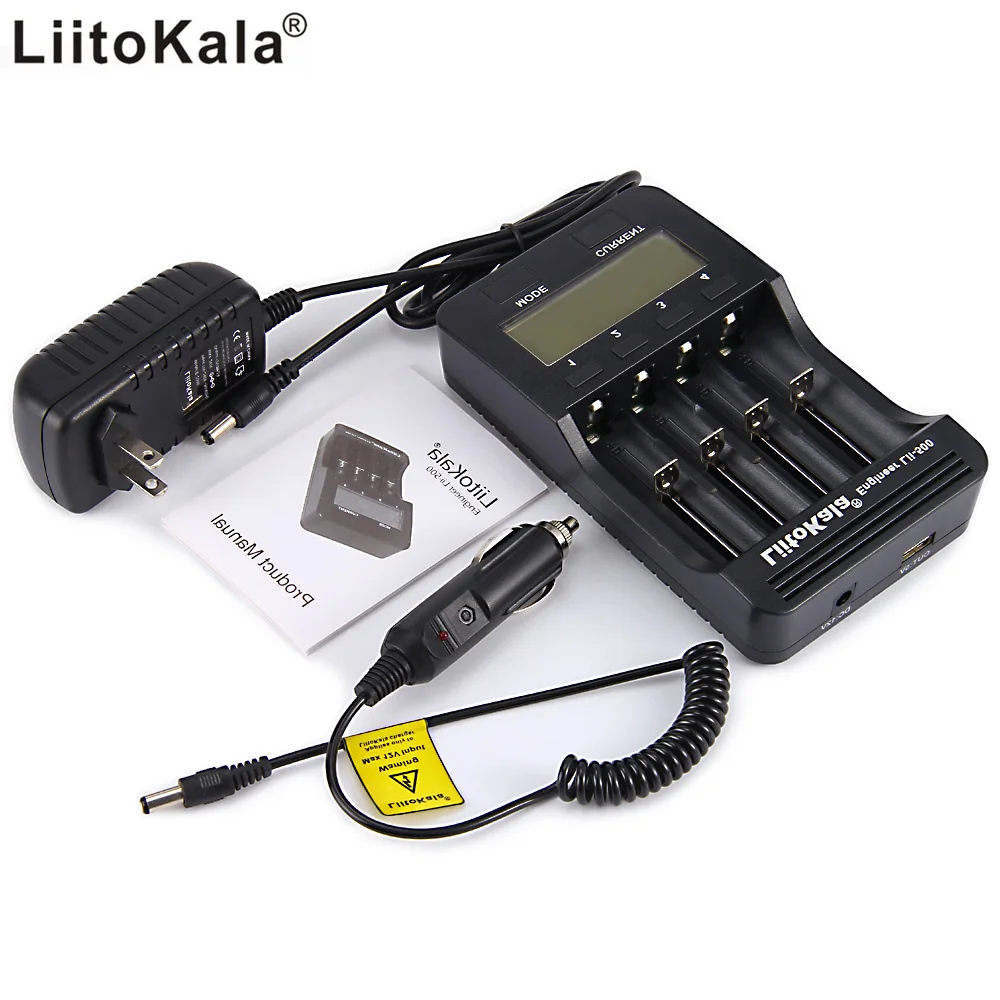 LiitoKala Оригинал 3 7 V 1 2 26650 16340 14500 10440 18500 20700B 21700 18650 зарядное устройство с ЖК экраном