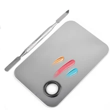 1 Набор прозрачный акриловый косметический палитра лопаточка из нержавеющей стали стержень лак для ногтей гель Тени для век Смешивание косметический набор