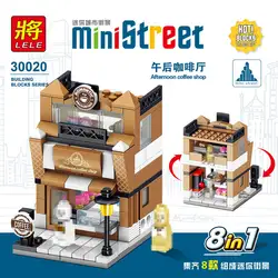 188 шт. мини модель строительные блоки кирпичи мини Street View во второй половине дня кафе игрушки для детей