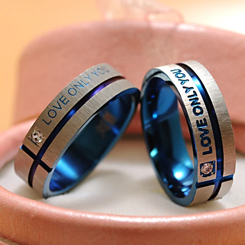Модные ювелирные изделия ATGO простые кольца из нержавеющей стали 316L Love Only You