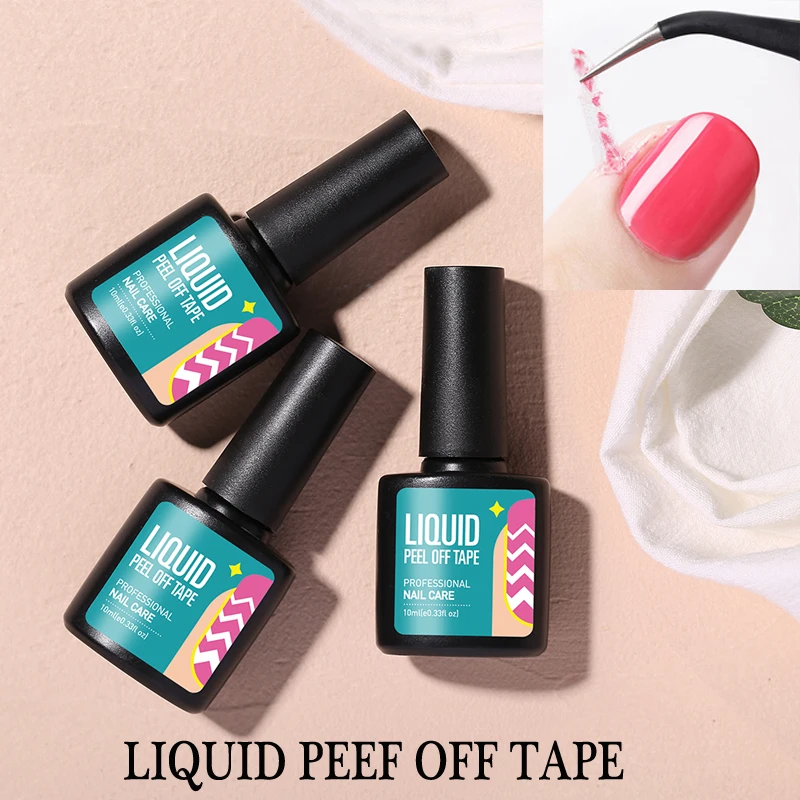 Lacheer Peel Off Nail Polish Tape Latex Anti-freezing Easy Clean Gel Art Cuticle Guard | Красота и здоровье