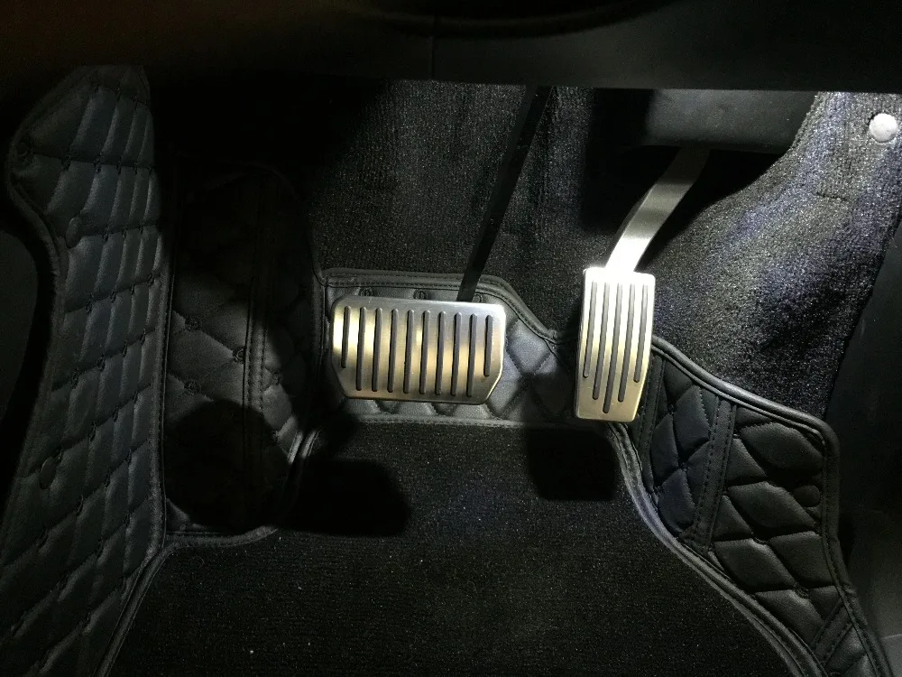 

3pcs Car Interiro Accessories Aluminium Alloy Gas Brake Pedal AT For Tesla Model S Model X 2016 2017