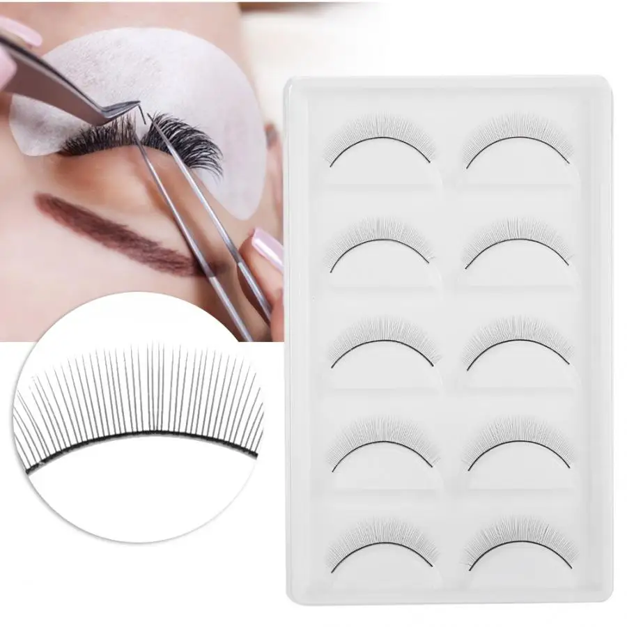 

5 Pairs False Eyelashes Training Lashes for Beginners Eyelash Extensions Beauty Salon Practice Fake Eyelash