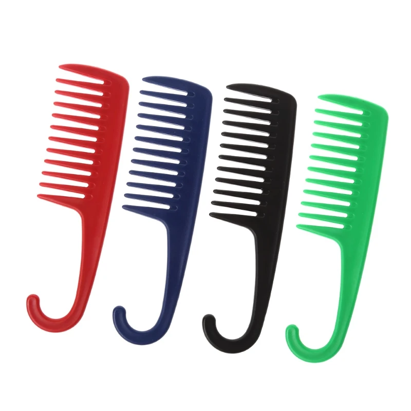 Professional Salon Shower Hair Comb with Hanger Detangles Wide Tooth