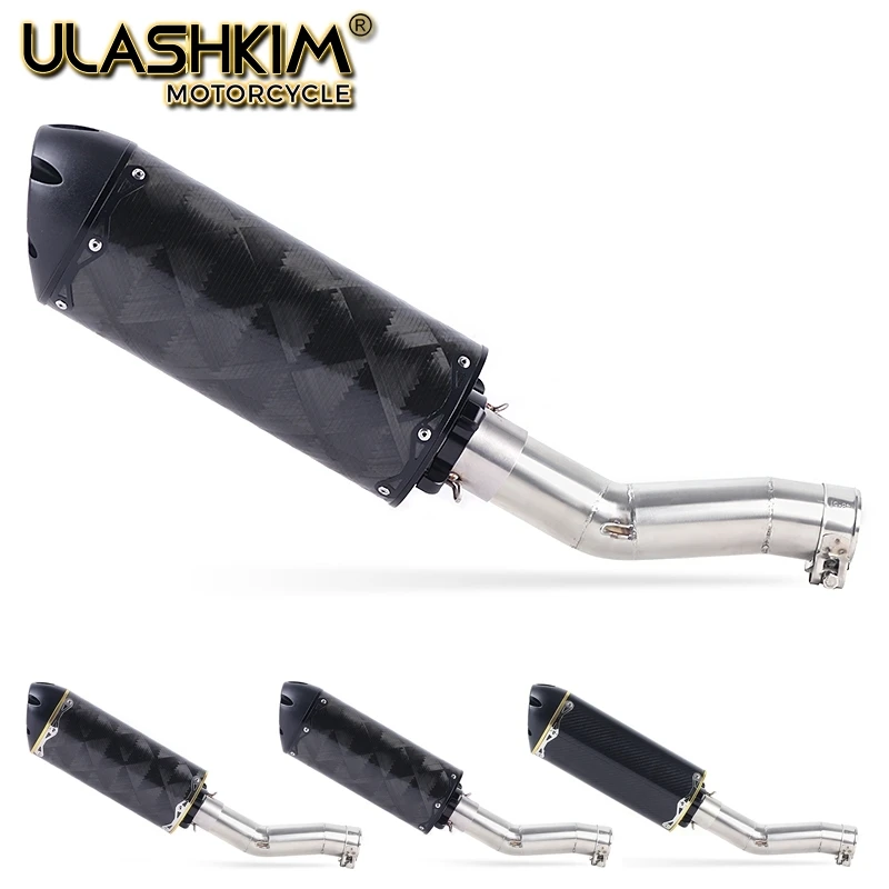 Motorcycle Full Exhaust System Muffler Escape Modified Contact Middle