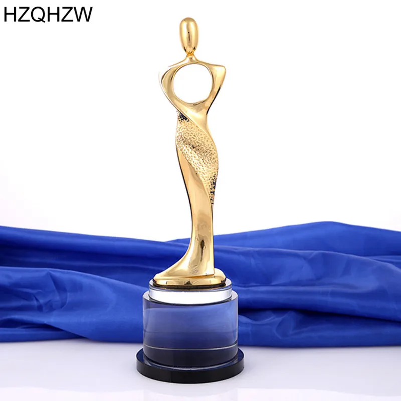 

Customized Female Figure Shaped Metal Trophy Engraved Personalized Words To The Base For Matches Awards Sports Souvenirs