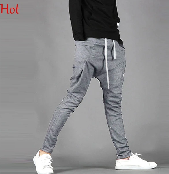

2019 Top Hot Fashion Harem Pants Trousers Men Casual Sweatpants Mans Baggy Cargo Joggers Hip-hop Pants XXL Trousers New 16729