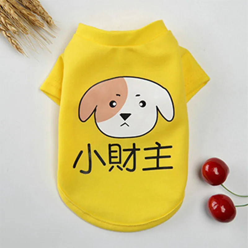 Cute Pet Dog Clothes Soft Dogs Vest New Fashion Sports Cat Shirt Pet Clothing Spring/Summer Cool Sweatshirt Coats For Small Pets