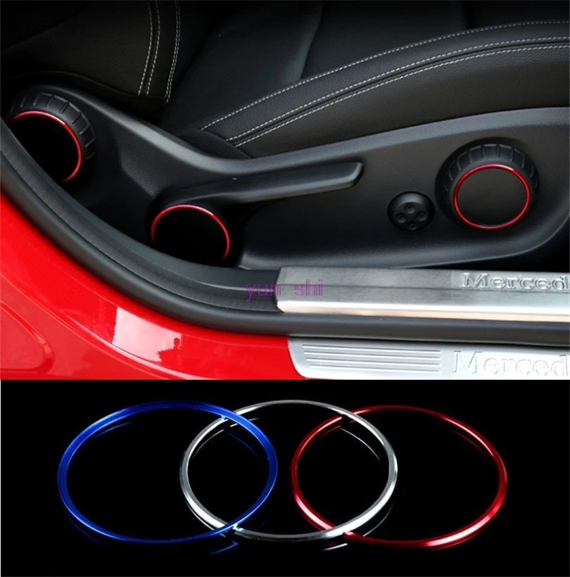 3 Colors For Mercedes Benz A B GLA CLA Class W176 W117 W246 C117 A180 et Seat Adjustment Switch Decoration Ring Trim Car styling