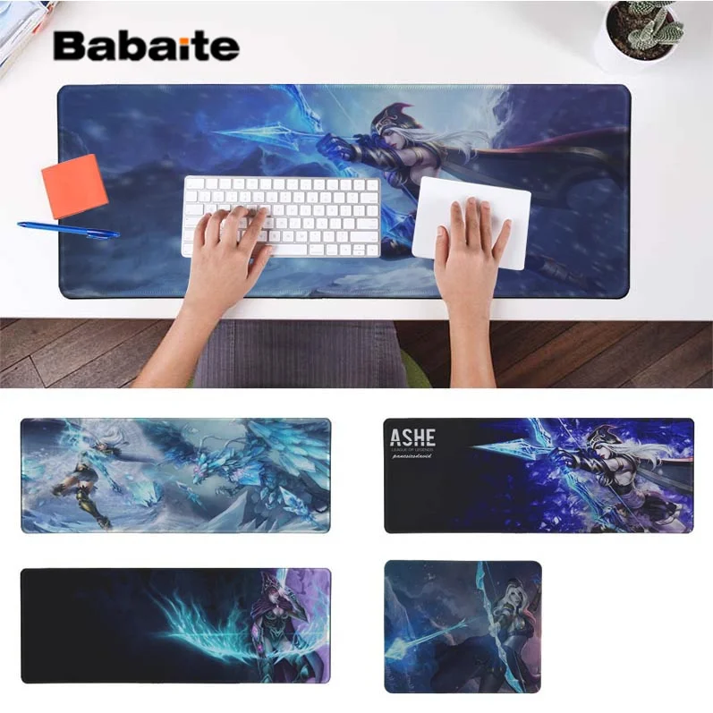 

Babaite Non Slip PC League of Legends ashe Locking Edge Mouse Pad Game Free Shipping Large Mouse Pad Keyboards Mat