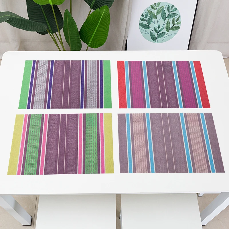 30X45cm PVC Place Mats Heat Resistant Non Slip Table Waterproof Dining Placemats Coasters Decoration | Дом и сад